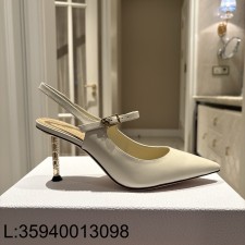 [QR5009] 디올 Dior Icon 슬링백 펌프스 아이보리