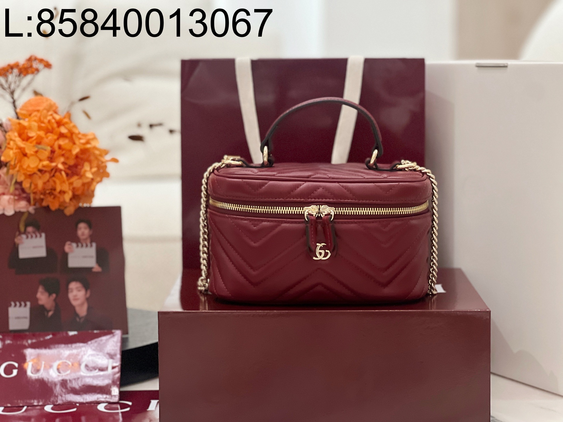 [JHL] 구찌 GG 마몽 나노 베니티 백 로쏘 앙코라 레드 837455 19*11.5*9cm