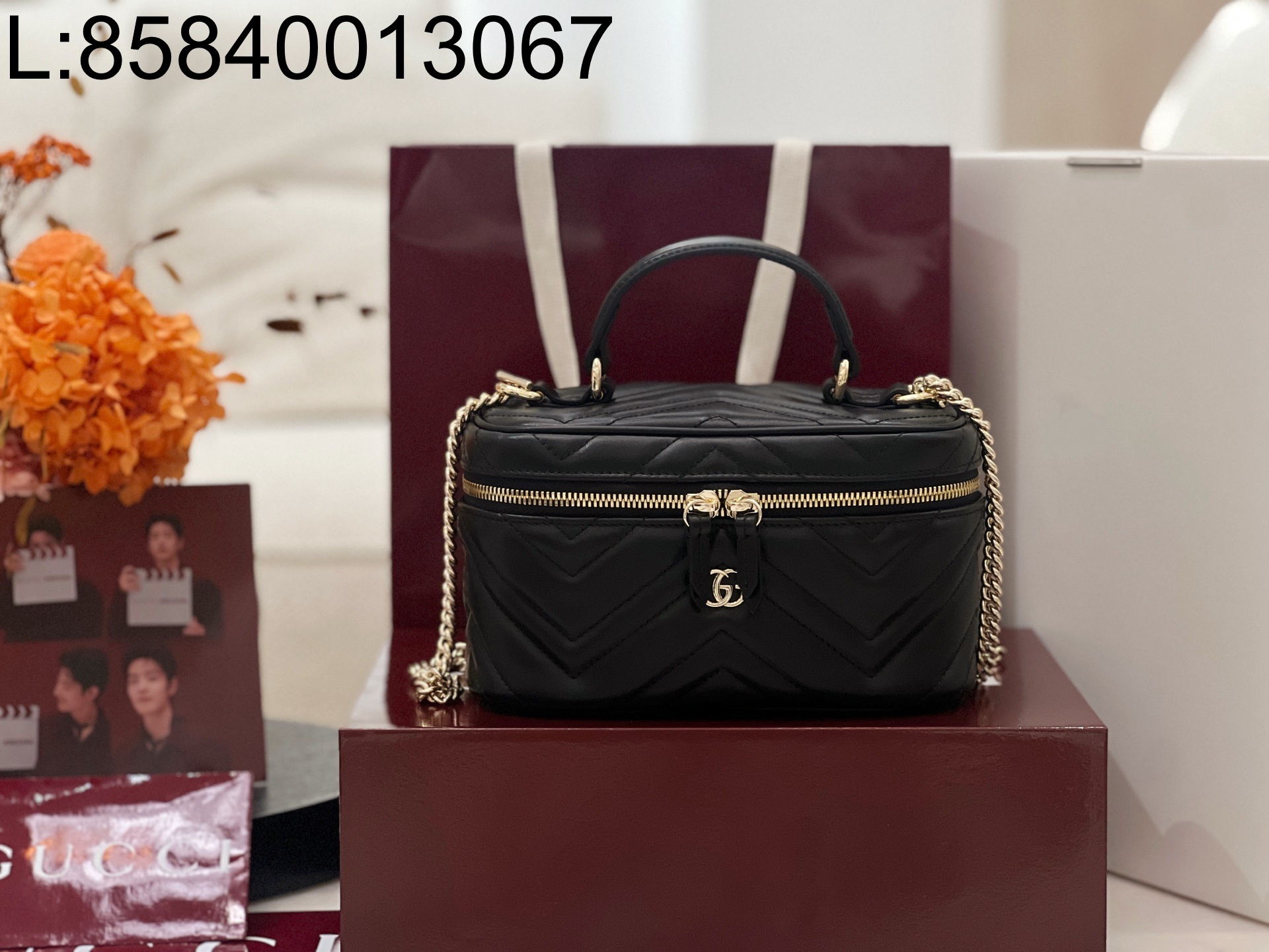 [JHL] 구찌 GG 마몽 나노 베니티 백 블랙 837455 19*11.5*9cm