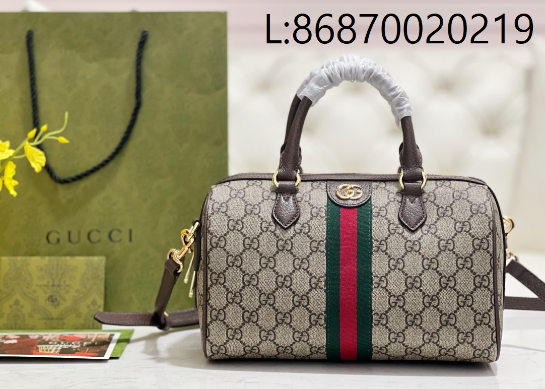 [JHL] 구찌 오피디아 GG 스몰 탑 핸들 백 베이지 에보니 캔버스 772061 26.5*17.5*14cm