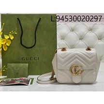 [JHL] 구찌 GG 마몽 미니 숄더백 화이트 레더 739682 18*15*8cm
