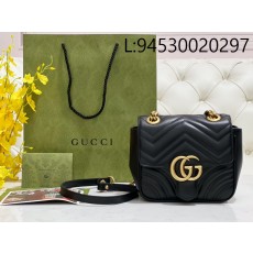 [JHL] 구찌 GG 마몽 미니 숄더백 블랙 레더 739682 18*15*8cm