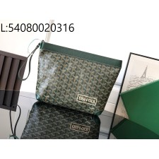 [리미티드] 고야드 콘티 파우치 24*6.5*22cm 다크 그린