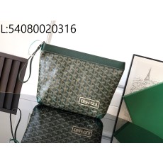 [리미티드] 고야드 콘티 파우치 24*6.5*22cm 다크 그린