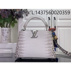 [88factory] 루이비통 카퓌신 BB 악어무늬 M94227 M48865 M88299 17.3*9*27cm 화이트