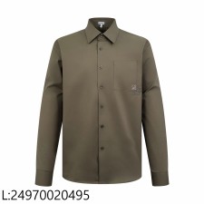 [잔디집2] 로에베 포켓 아나그램 자수 코튼 긴팔 셔츠 올리브