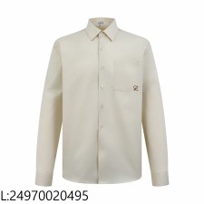 [잔디집2] 로에베 포켓 아나그램 자수 코튼 긴팔 셔츠 베이지