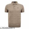 [잔디집2] 폴로 랄프로렌 자카드 니트 폴로 카라티 반팔티 다크 베이지