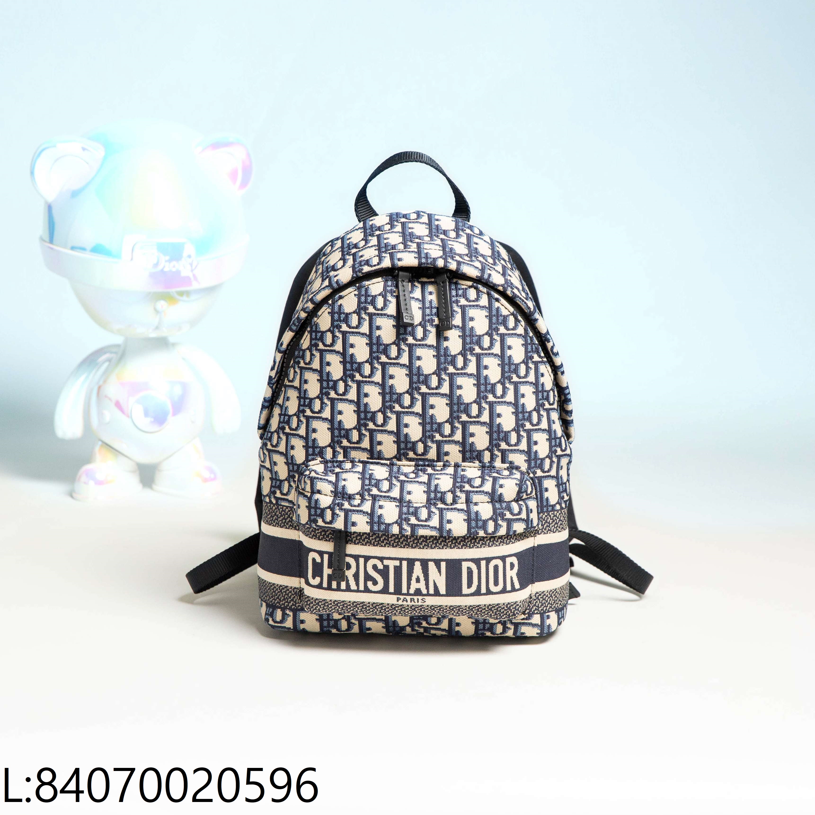 [JHL] 디올 스몰 트래블 백팩 블루 오블리크 M6108SDGI M928