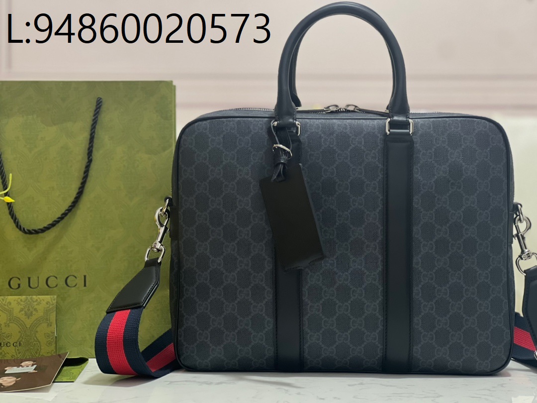 [JHL] 구찌 GG 브리프케이스 숄더 스트랩 블랙 792077 36*29*6.5cm