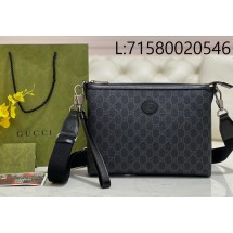 [JHL] 구찌 메신저 백 스퀘어 인터로킹 G 블랙 슈프림 726833 30*22*5cm