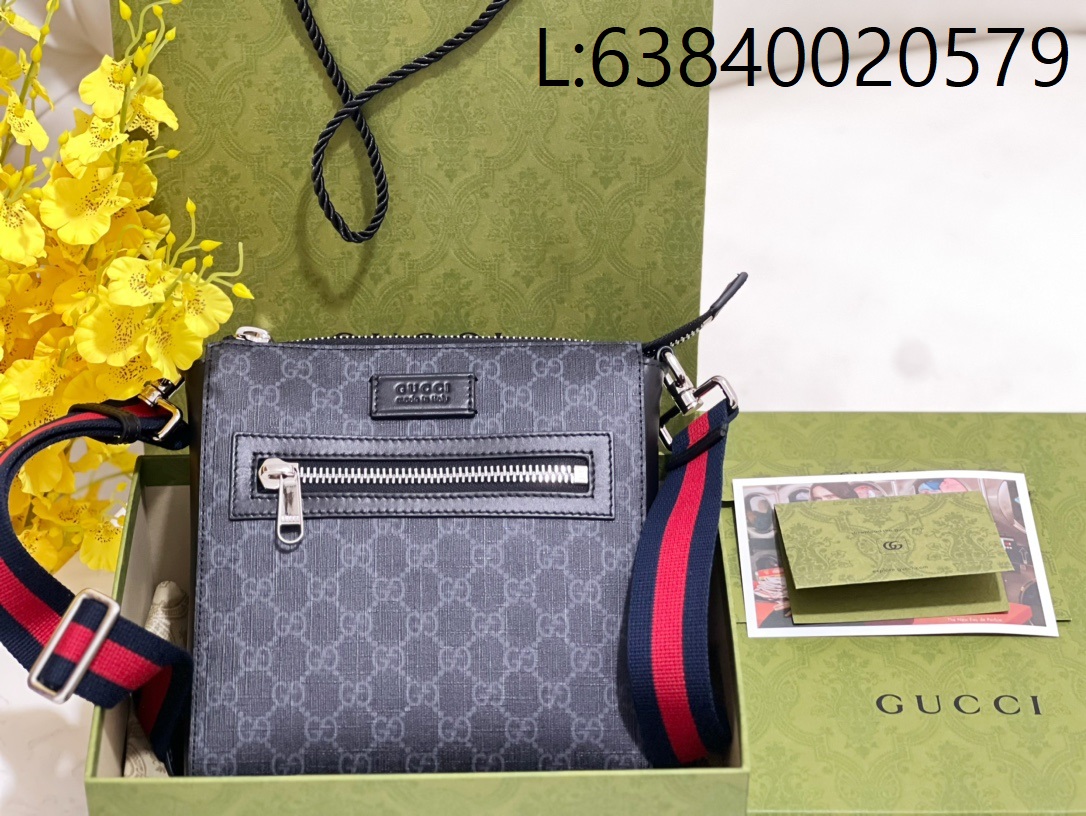 [JHL] 구찌 GG 블랙 스몰 메신저 백 GG 슈프림 523599 21*23*4cm