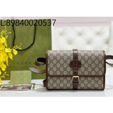 [JHL] 구찌 인터로킹 G GG 메신저백 베이지 에보니 745679 25.4*17*17.8cm