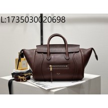 백경 셀린느 스몰 뉴 러기지 서플 샤이니 램스킨 124213 38.5*11.5*16.5cm 초콜릿