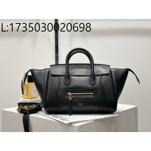 백경 셀린느 스몰 뉴 러기지 서플 샤이니 램스킨 124213 38.5*11.5*16.5cm 블랙