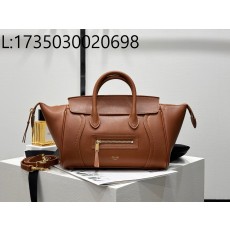 백경 셀린느 스몰 뉴 러기지 서플 샤이니 램스킨 124213 38.5*11.5*16.5cm 브라운