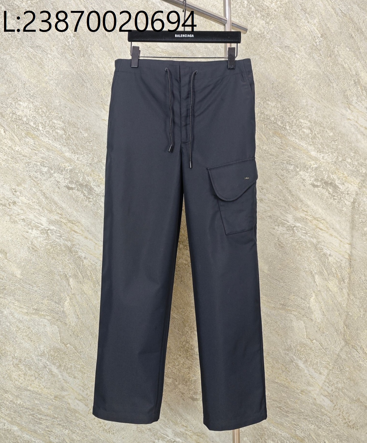 GTR공장 디올 면혼방 큰 포켓 팬츠 블랙 613C153A3068 C900