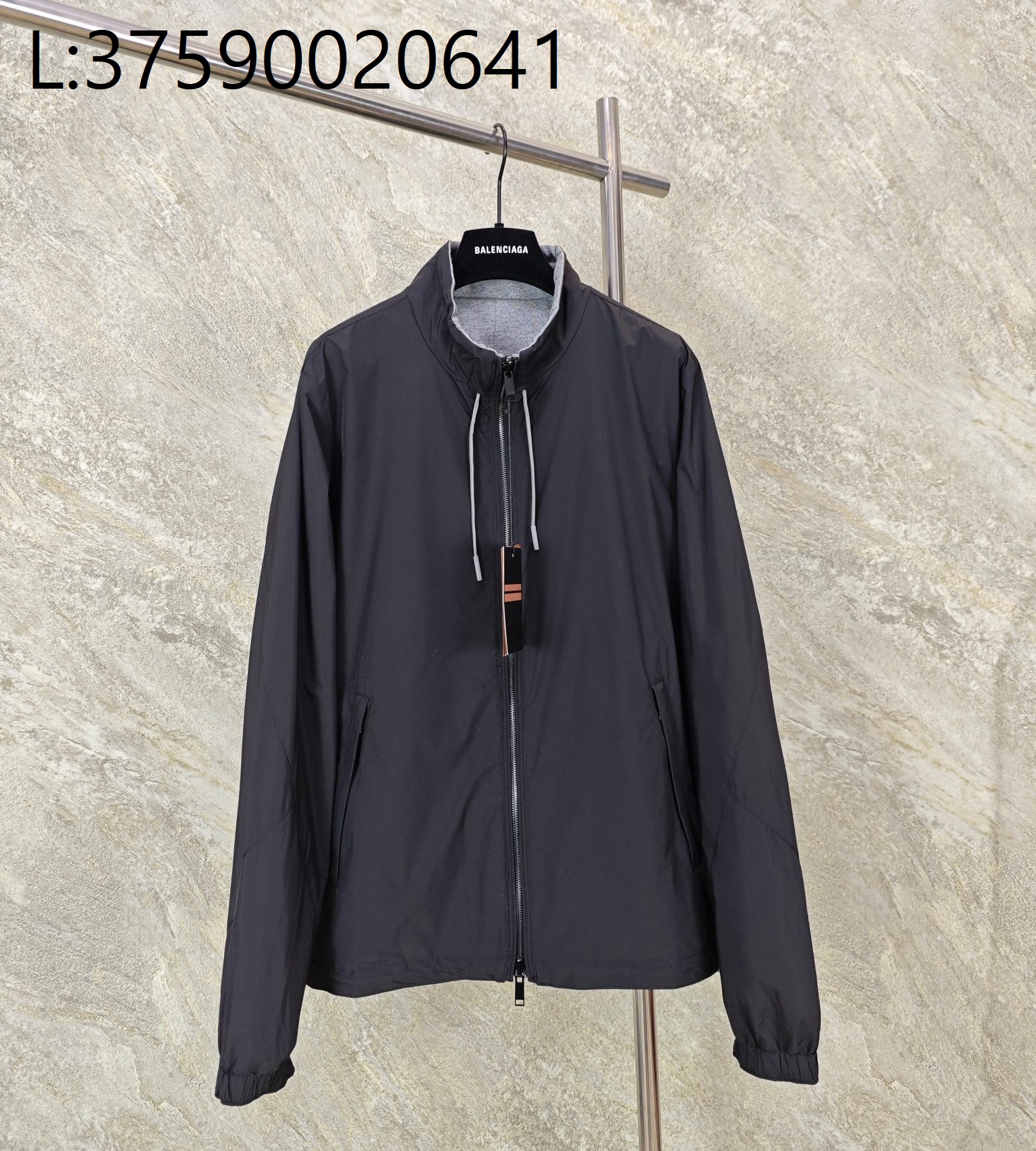 GTR공장 제냐 테크니컬 패브릭 리버시블 브레자 블루종 블랙 그레이 양면 자켓