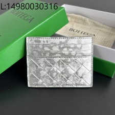 징 팩토리 보테가베네타 인트레치아토 크레딧 카드 케이스 카드지갑 743209 10*8*0.5cm 빈티지 실버