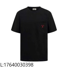 [잔디집2] 셀린느 코튼 저지 티셔츠 루즈 세리즈 반팔티 블랙