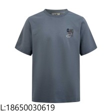 [잔디집2] 에르메스 파리스 아플리케 가죽 반팔티 남회색