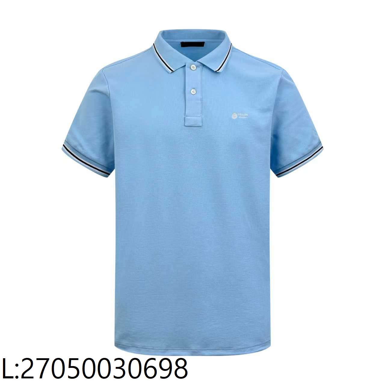 [잔디집2] 프라다 자수 폴로티 카라티 반팔티 스카이 블루