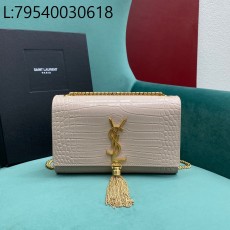 Pomegrante 생로랑 엠보싱 크로커다일 가죽 KATE 스몰 태슬 백 골드 474366 20*5*12.5cm 연핑크 