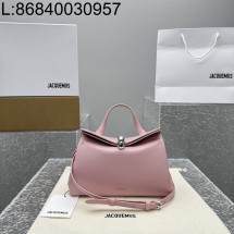 [카타] 자크뮈스 탑 핸들 백 24*14*7.5cm 핑크 염소가죽 스몰 