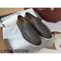 [AP공장] 로로피아나 썸머 워크 레더 다크 브라운 로퍼 남성용