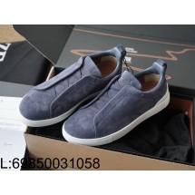 [AP공장] 제냐 트리플 스티치 TM 스니커즈 네이비 블루 스웨이드 남성용