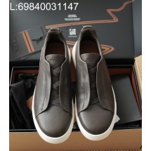 [AP공장] 제냐 트리플 스티치 TM 스니커즈 다크 브라운 남성용