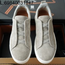 [AP공장] 제냐 트리플 스티치 TM 스니커즈 리이트 그레이 스웨이드 남성용