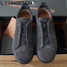 [AP공장] 제냐 트리플 스티치 TM 스니커즈 차콜 스웨이드 남성용