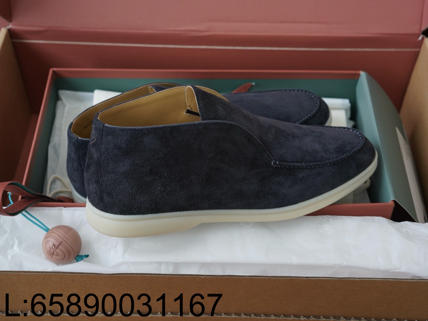 [AP공장] 로로피아나 오픈 스웨이드 워크 앵클 부츠 네이비 블루 남성용