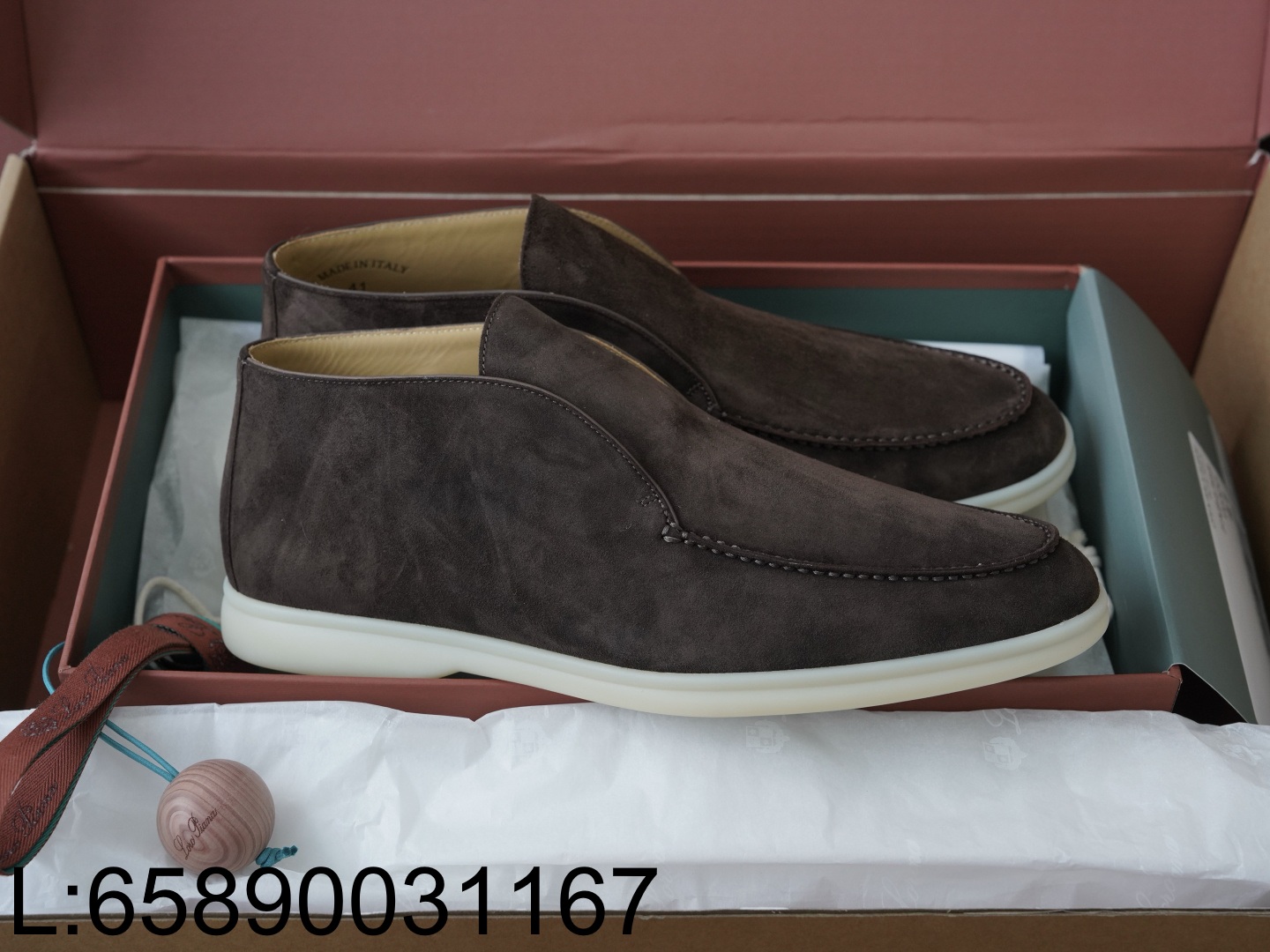 [AP공장] 로로피아나 오픈 스웨이드 워크 앵클 부츠 초콜릿 남성용