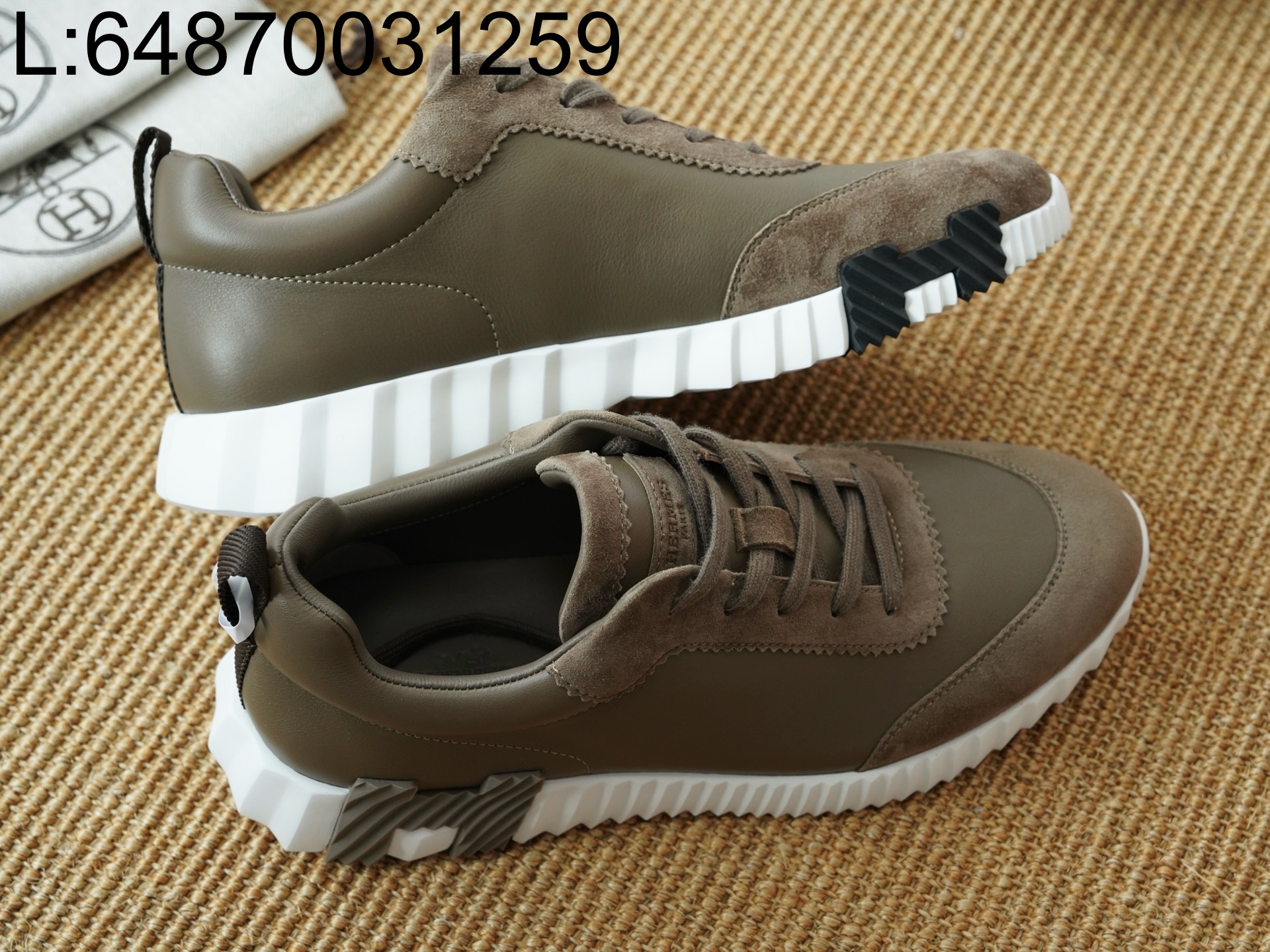 [AP공장] 에르메스 바운싱 스니커즈 올리브 H 남성용