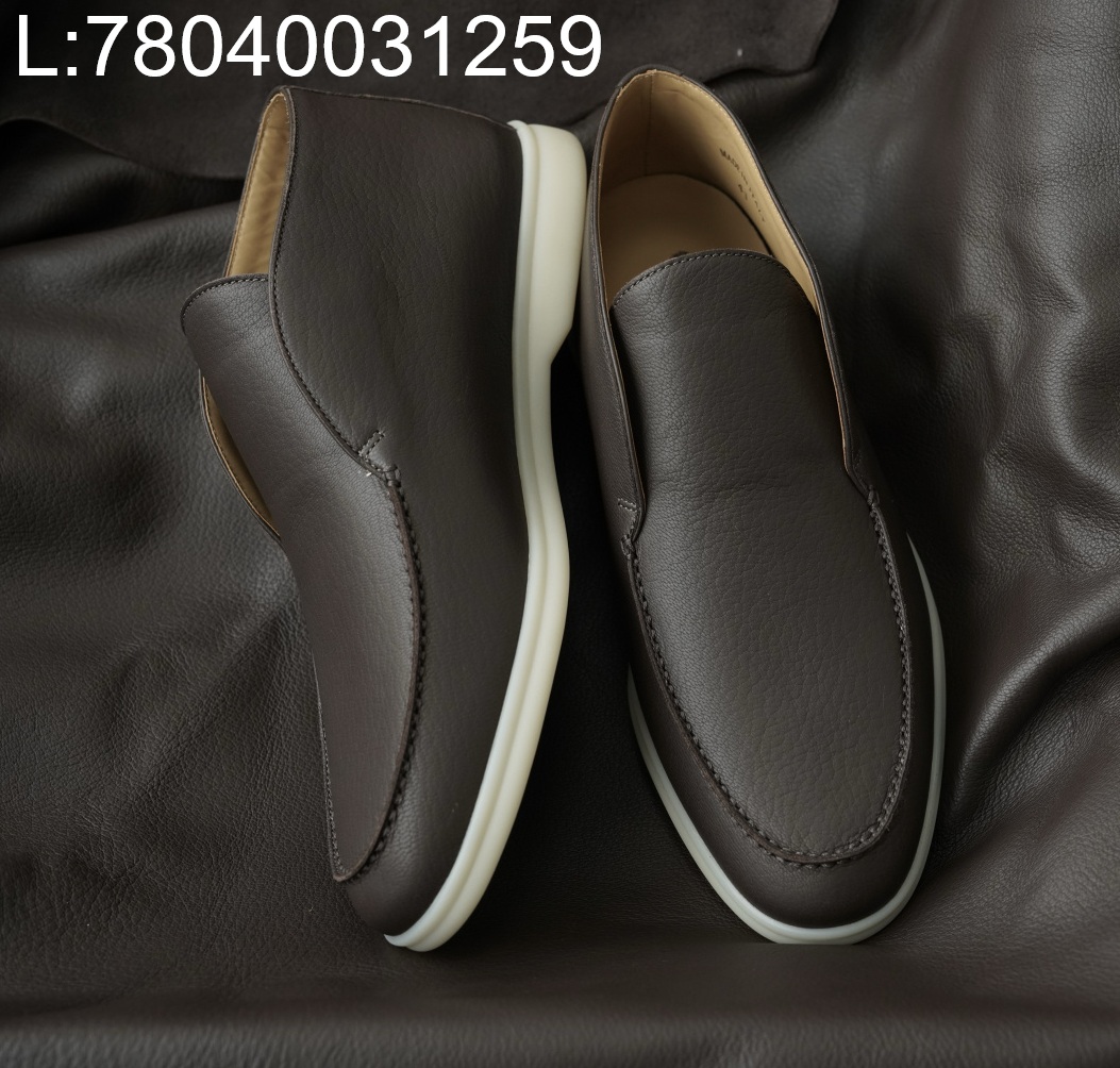 [AP공장] 로로피아나 오픈 워크 앵클 부츠 레더 다크 브라운 남성용