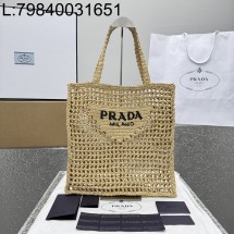 [카타공장, kata공장] 프라다 프라다 라피아 토트백 탄 37*36*4cm