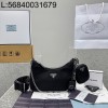 [카타공장, kata공장] 프라다 리에디션 2005 리나일론 앤 사피아노 레더 백 참 블랙 22*12*6cm