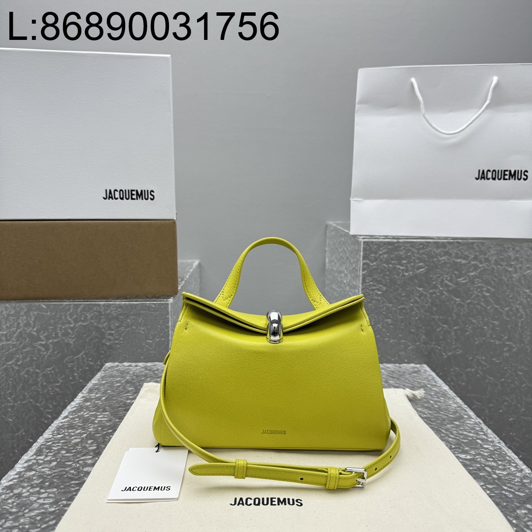  [카타공장, kata공장] 자크뮈스 탑 핸들 백 24*14*7.5cm 옐로우 염소가죽 스몰