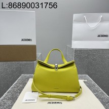  [카타공장, kata공장] 자크뮈스 탑 핸들 백 24*14*7.5cm 옐로우 염소가죽 스몰