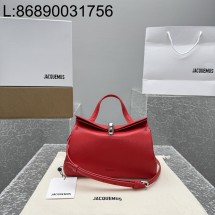 [카타공장, kata공장] 자크뮈스 탑 핸들 백 24*14*7.5cm 레드 염소가죽 스몰