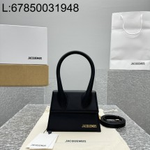 [카타공장, kata공장] 자크뮈스 르 치키토 시그니쳐 핸드백 블랙 18*15.5*8cm 미디엄 금장 레더