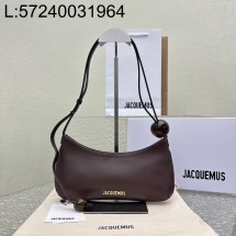 [카타공장, kata공장] 자크뮈스 르 비쥬 펄 비디드 숄더백 와인 27*10.5cm 금장 레더