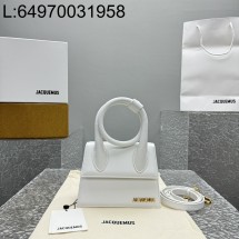 [카타공장, kata공장] 자크뮈스 르 치키토 노드 코일드 핸드백 화이트 18*15.5*8cm 금장 레더