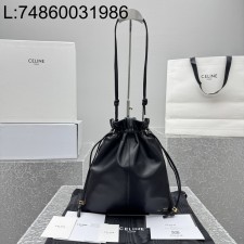 [카타공장, kata공장] 셀린느 크리스탈 파우치 램스킨 블랙 28*32*0.5cm