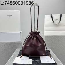 [카타공장, kata공장] 셀린느 크리스탈 파우치 램스킨 와인 28*32*0.5cm