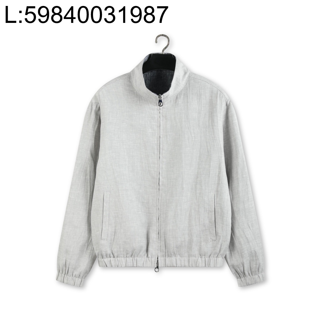 [YD공장] 로로피아나 아마 리버시블 봄버자켓 양면 그레이