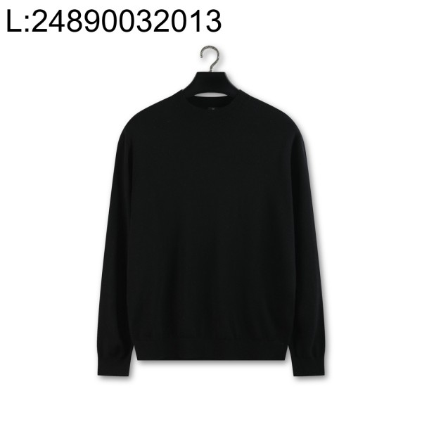 [YD공장] 로로피아나 면양털 단색 크루넥 니트 블랙