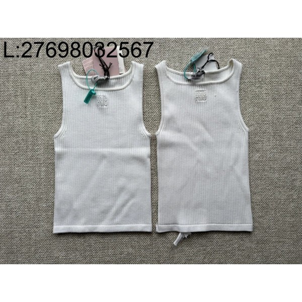 [콜라 셀러] 미우미우 자수 양털 민소매 나시 웨이디안 주소